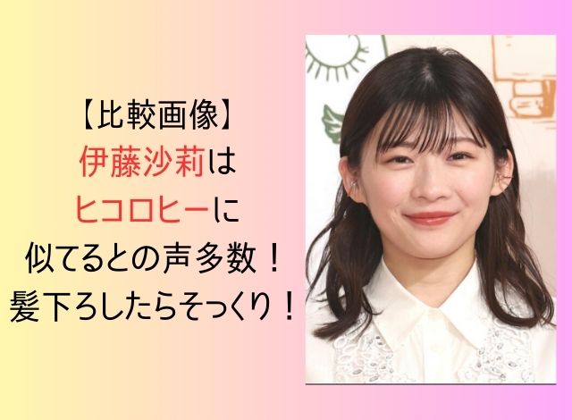 【比較画像】伊藤沙莉はヒコロヒーに似てるとの声多数！髪下ろしたらそっくり！